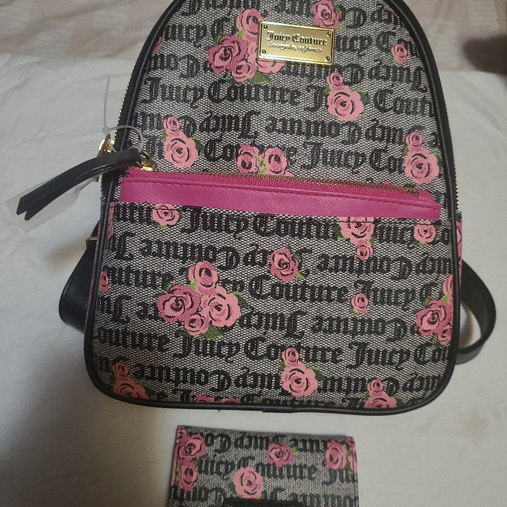 Juicy Couture Mini Backpack and Wallet